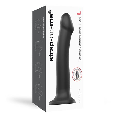 Strap-On-Me Semi-Realistic Dual Density Bendable Dildo Black Size L - SP BOUTIQUE