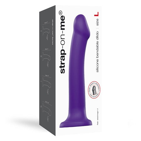 Strap-On-Me Semi-Realistic Dual Density Bendable Dildo Black Size L - SP BOUTIQUE