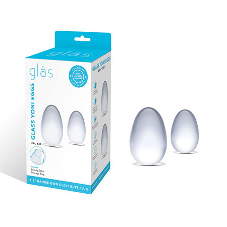 Glas 2pc Glass Yoni Egg Set - SP BOUTIQUE
