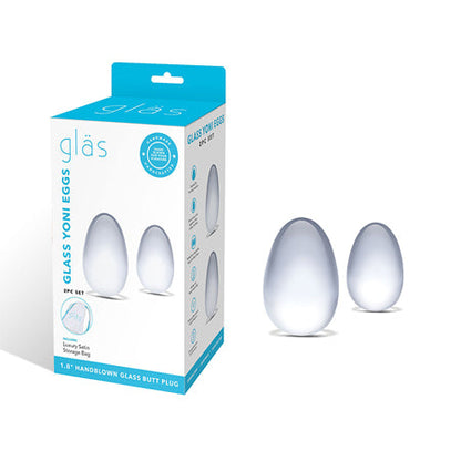 Glas 2pc Glass Yoni Egg Set - SP BOUTIQUE