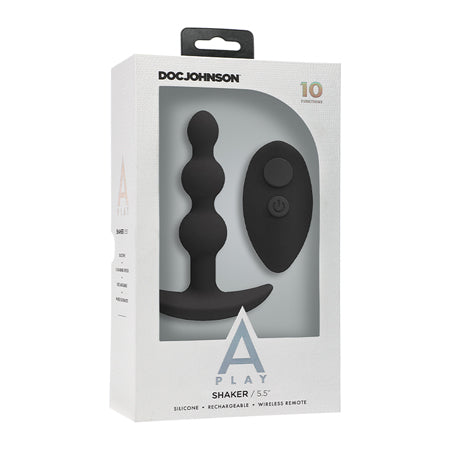 A-Play Beaded Vibe 10-Speed Vibrating Anal Plug With Remote Control - Silicone &amp; Waterproof - SP BOUTIQUE
