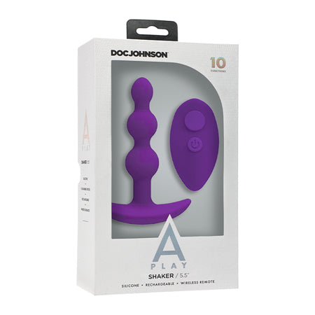 A-Play Beaded Vibe 10-Speed Vibrating Anal Plug With Remote Control - Silicone &amp; Waterproof - SP BOUTIQUE