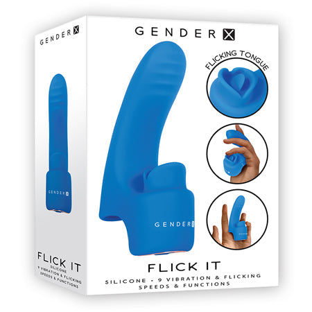 Gender X Flick It Finger Vibrator Blue - SP BOUTIQUE