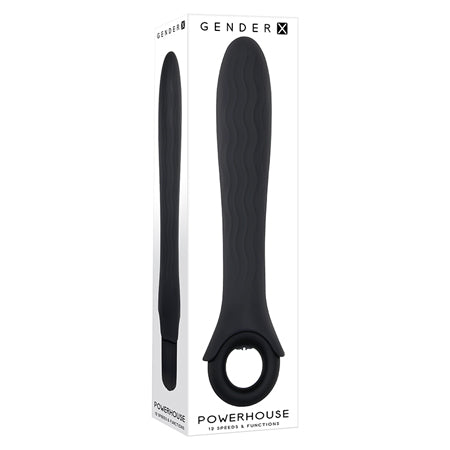 Gender X Powerhouse Ring-Handle Vibrator Black - SP BOUTIQUE