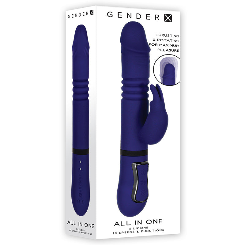 Gender X All In One Thrusting Rabbit Purple - SP BOUTIQUE