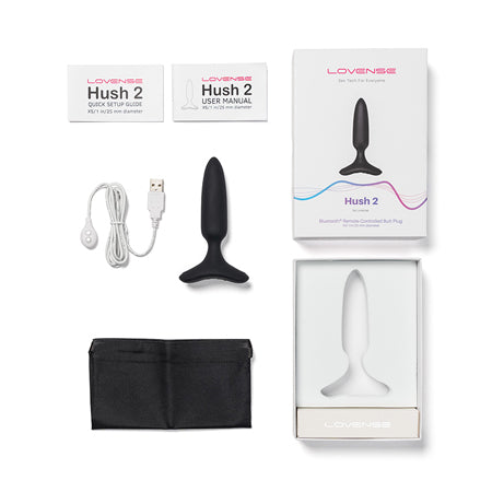 Plug anal compatible con la aplicación Lovense Hush 2 1 pulg.