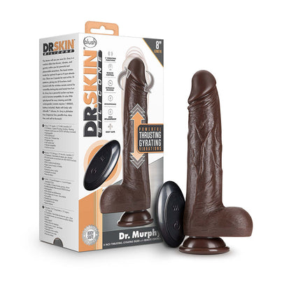 Dr. Skin Dr. Murphy Thrusting Dildo Silicone - Chocolate - SP BOUTIQUE