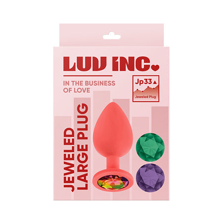 Luv Inc JP33 Jeweled Large Plug With 3 Stones - SP BOUTIQUE