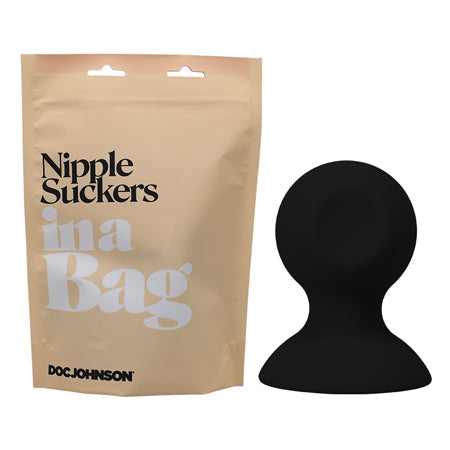 In A Bag Nipple Suckers Silicone Black - SP BOUTIQUE