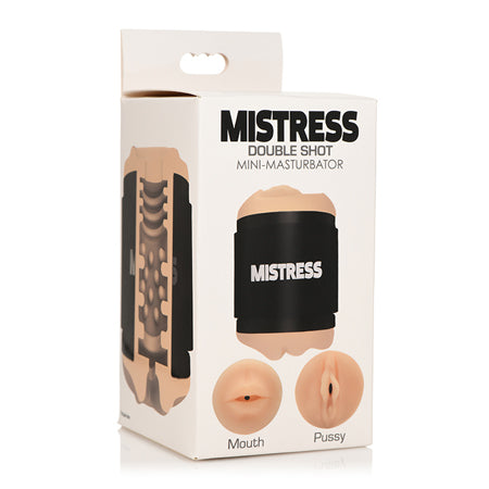 Curve Toys Mistress Double Shot Mini Masturbator Mouth &amp; Pussy Light - SP BOUTIQUE