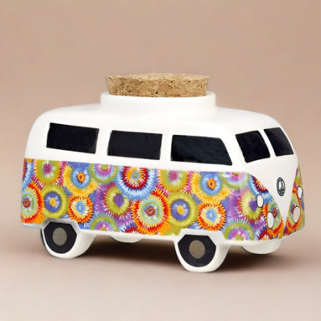 Fashioncraft Colorful Flower Burst Vintage Bus Stash Jar