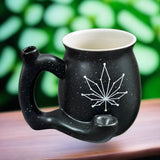 Fashioncraft Matte Black with White Constellation Leaf Roast & Toast Mug