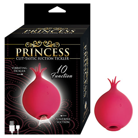 Vibromasseur rechargeable en silicone Princess Clit-Tastic avec succion