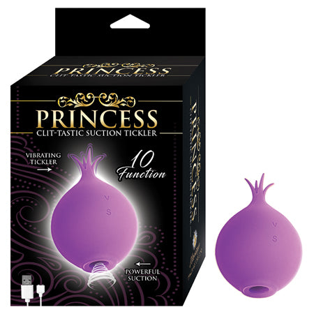 Vibromasseur rechargeable en silicone Princess Clit-Tastic avec succion