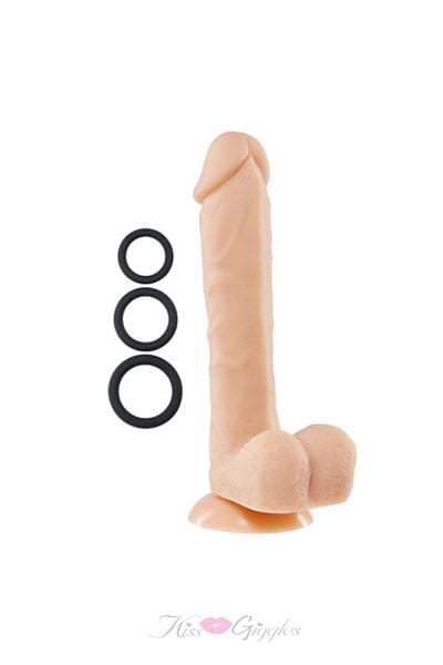 Pro Sensual Premium Silicona Dong 9 pulgadas con 3 C-Rings