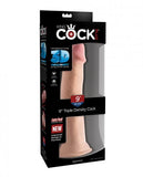 Dildo King Cock Triple Densidad 9 pulgadas Cock Beige