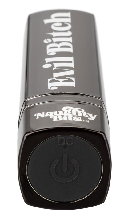 Naughty Bits Evil Bitch Lipstick Vibrator - Black - SP BOUTIQUE