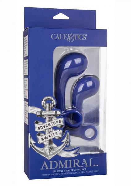 Admiral Silicone Anal Training Set - 2 Ergonomically Curved Plugs for Safe Pleasure Play - SP BOUTIQUE