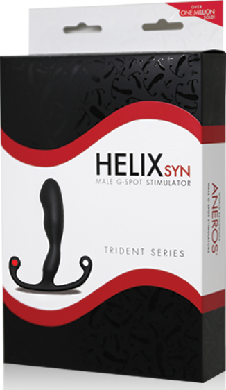 Estimulador del punto G masculino Trident Series Helix Syn negro