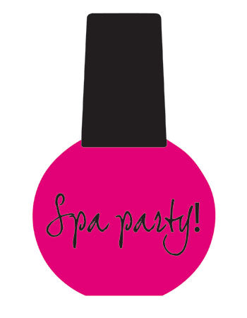 Pink Zebra Diecut Spa Party Invitations 8pk - SP BOUTIQUE