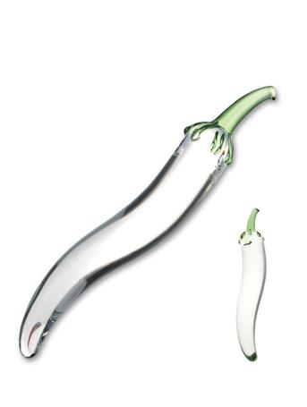 Glass Naturals Chili Pepper Dildo - SP BOUTIQUE