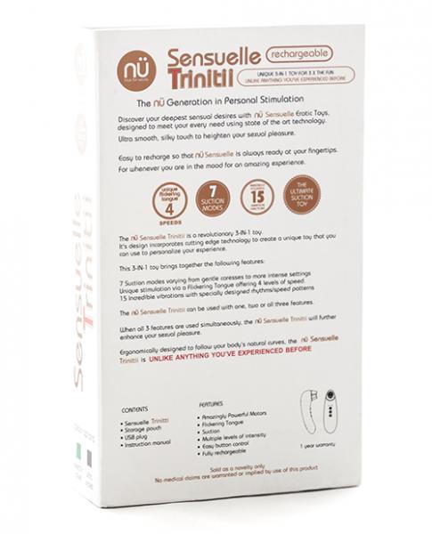 Sensuelle Trinitii 3-in-1 Suction Tongue Vibe - SP BOUTIQUE