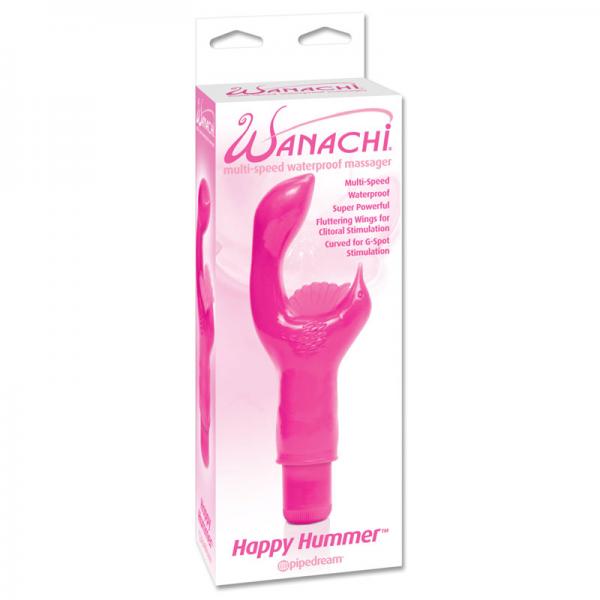 Wanachi Happy Hummer G-Spot Vibrator with Tapered Tip &amp; Fluttering Wings - Body Safe TPE - SP BOUTIQUE