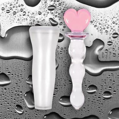Crystal Heart Of Glass Wand and Vase - SP BOUTIQUE