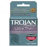 Trojan Ultra Thin Armor (espermicida) paquete de 3