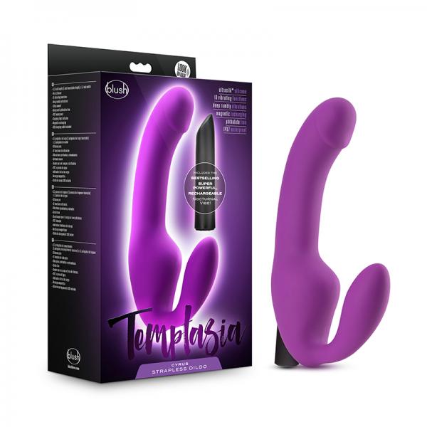 Temptasia Cyrus Strapless Consolador de Silicona Púrpura