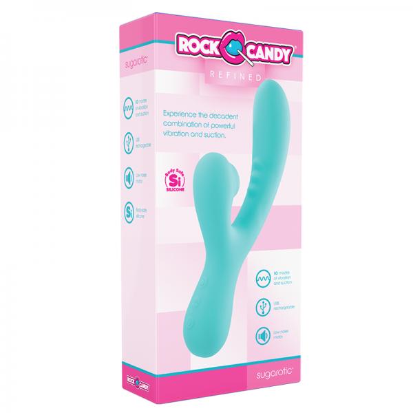 Sugarotic Suction Dual Stimulator Teal - SP BOUTIQUE