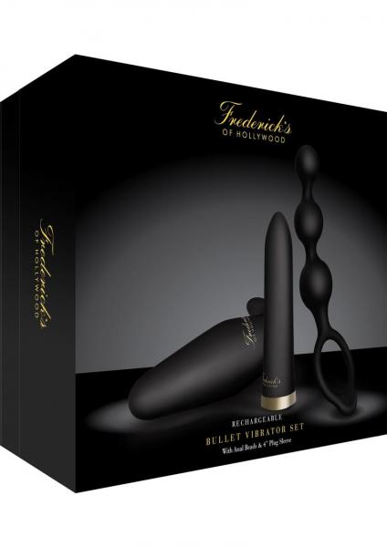 Fredericks Of Hollywood Bullet Vibrador Set Beads &amp; Plug