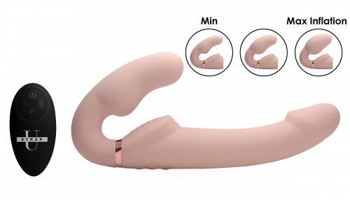 10X Evoke Ergo Fit Strapless Vibrating Strap – Inflatable Pleasure &amp; Remote Control for Couples - SP BOUTIQUE