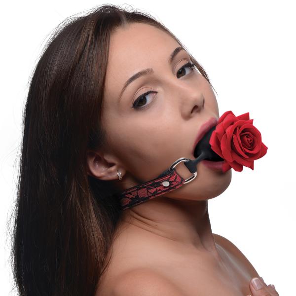 Silicone Ball Gag With Rose - SP BOUTIQUE