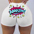 Comfortable Yoga Shorts with Cartoon Prints - 88% Polyamide & 12% Spandex for Ultimate Stretch - SP BOUTIQUE