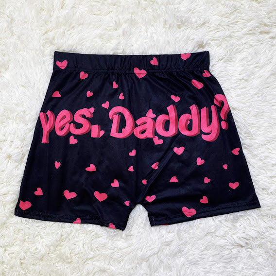 Stylish Cartoon Print Active Shorts for Women - Yes Daddy Snack SHORT5 - 88% Polyamide 12% Spandex - SP BOUTIQUE