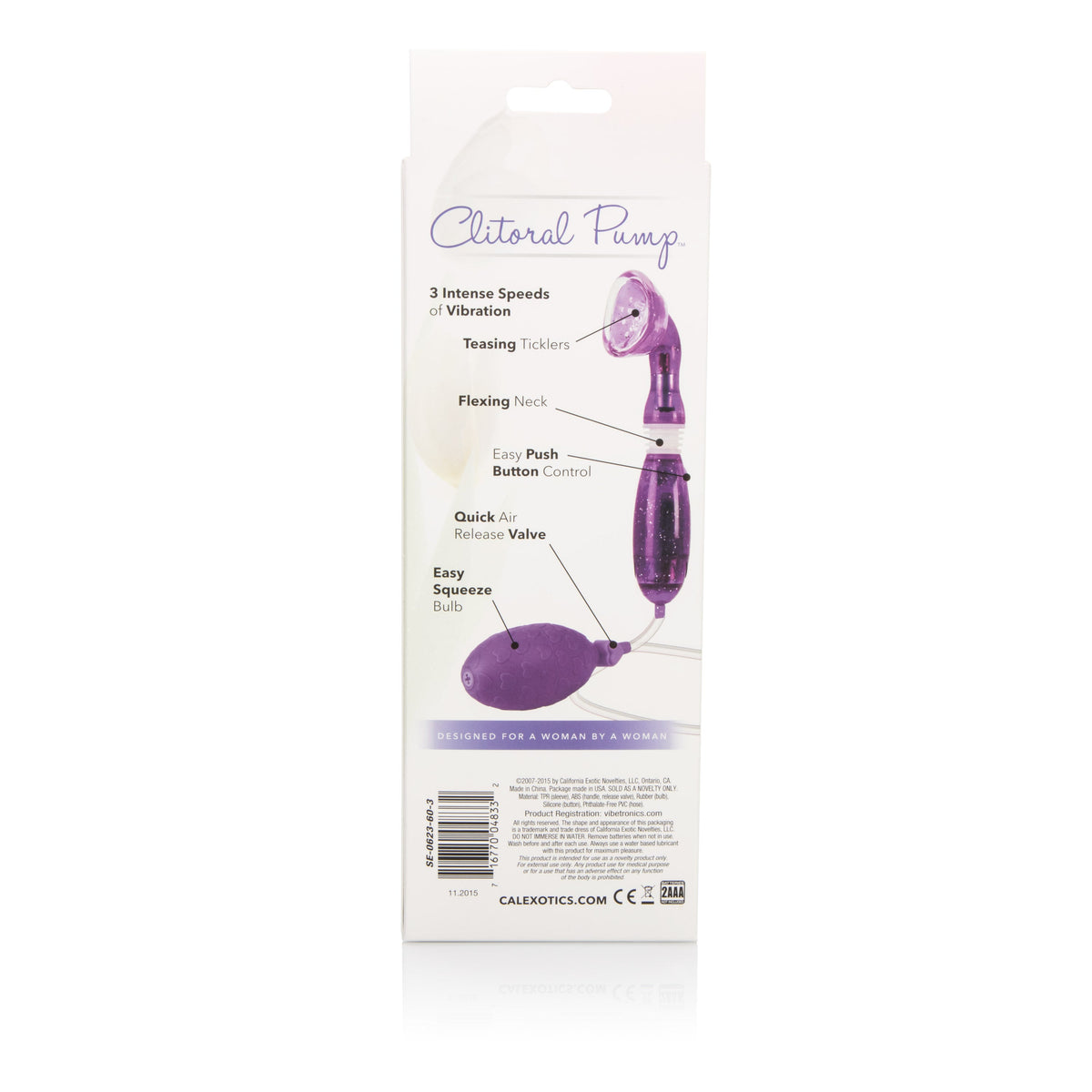 Advanced Clitoral Vibrator With 3 Speeds &amp; Powerful Suction - Waterproof Design - SP BOUTIQUE