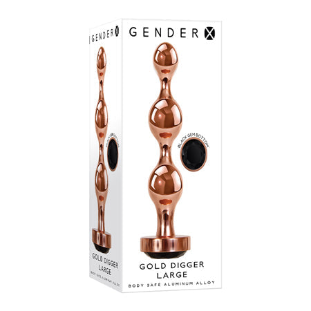 Gender X Gold Digger Large Plug Rose Gold/Black - SP BOUTIQUE
