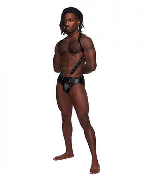 Uranus Studded Harness Black - SP BOUTIQUE