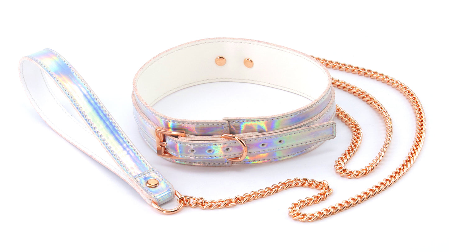 Cosmo Bondage - Collar y correa - Arco iris