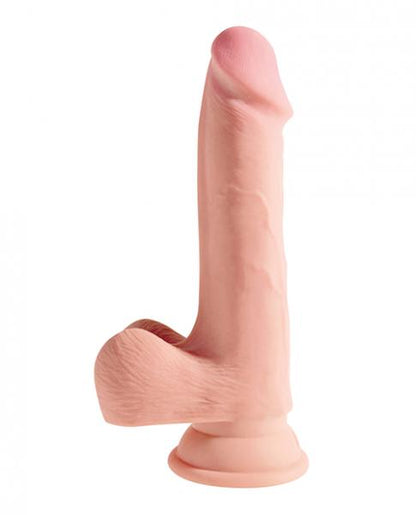 King Cock Triple Density 7.5 inches Cock, Balls Dildo Beige - SP BOUTIQUE