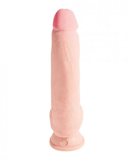 King Cock Triple Density 10 inches Fat Dildo with Balls Beige - SP BOUTIQUE