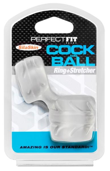 Perfect Fit Siliskin Cock Ring and Ball Stretcher - SP BOUTIQUE