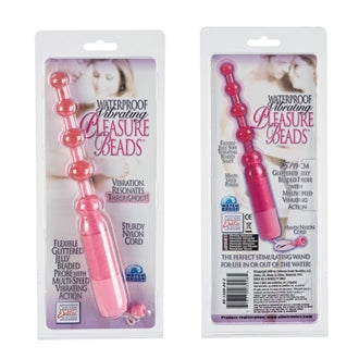 Waterproof 7.5In Jelly-Soft Vibrating Pleasure Beads with Multi-Speed Vibrations &amp; Retrieval Cord - SP BOUTIQUE