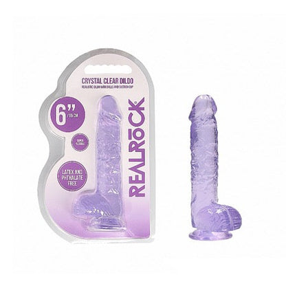 REALRoCK Crystal  Realistic Dildo With Balls 6" - SP BOUTIQUE