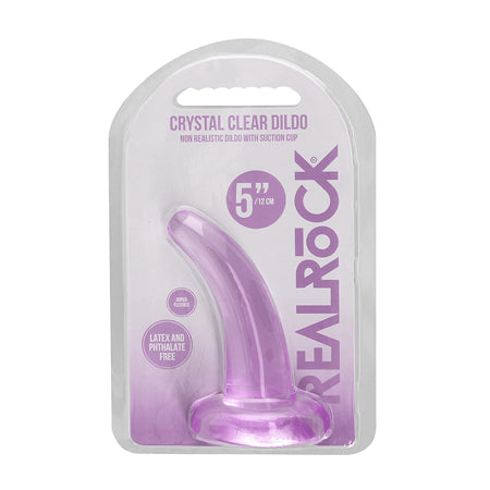 Realrock Crystal Clear Non-Realistic Dildo With Suction Cup 4.5 in. - SP BOUTIQUE