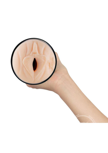 Kiiroo Feel Leigh Raven Black Stroker Interactive Masturbator - Pussy - Black/Vanilla - SP BOUTIQUE