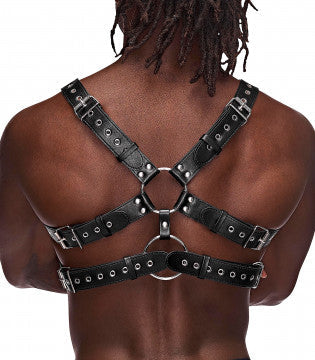 Gemini Leather Harness - One Size - Black - SP BOUTIQUE