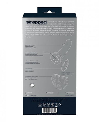 Strapped Silicone Rechargeable Vibrating Strap On with Remote Control - SP BOUTIQUE