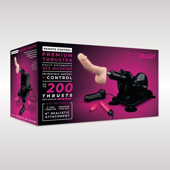 Whipsmart Remote Control Thruster Sex Machine | 200 Thrusts Per Minute, 7.8" Extension Rod &amp; 5" Vibrator - SP BOUTIQUE